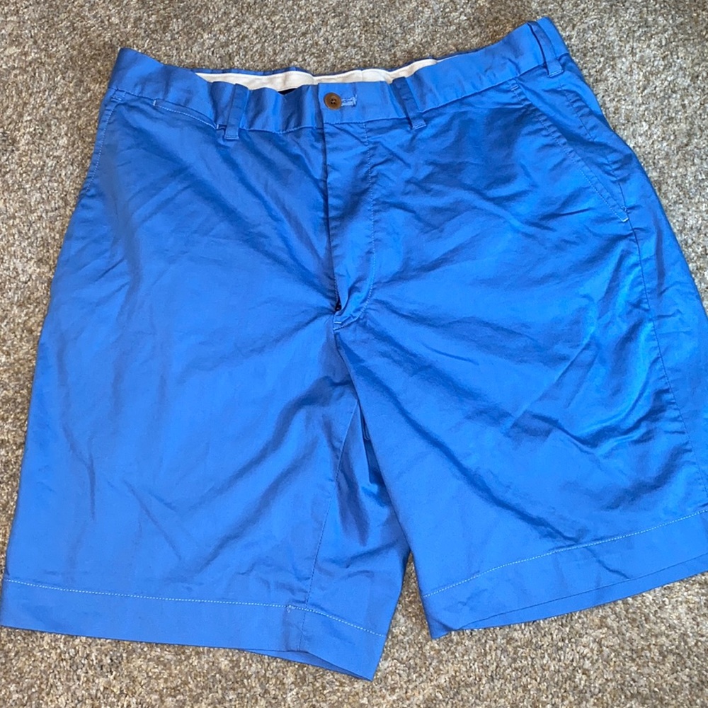 Men’s waist size 32 blue polo golf shorts